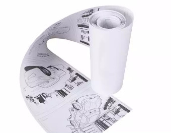 White Woodfree Sketch CAD Plotter Paper 72 Inch Waterproof